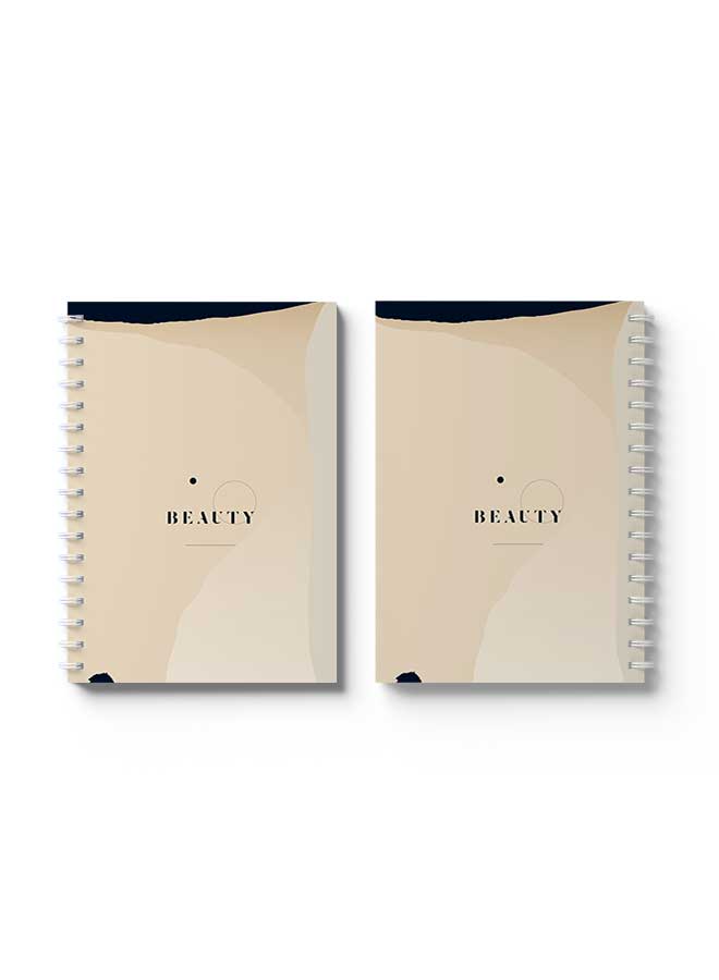 لوحة دفتر ملاحظات حلزوني جمالي Bg Beauty بني/أزرق - Image 3