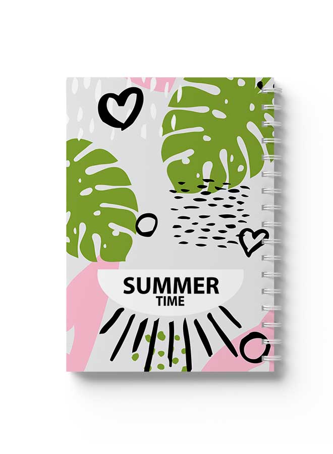 LOWHA Spiral Notebook Summer Time Grey/White/Black/Green/Pink - Image 1