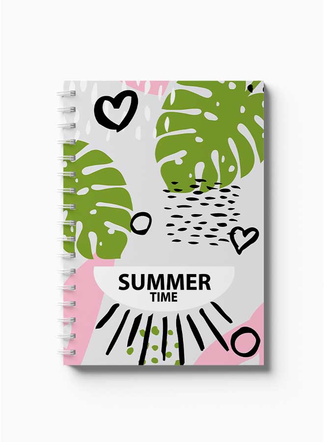 LOWHA Spiral Notebook Summer Time Grey/White/Black/Green/Pink - Image 2