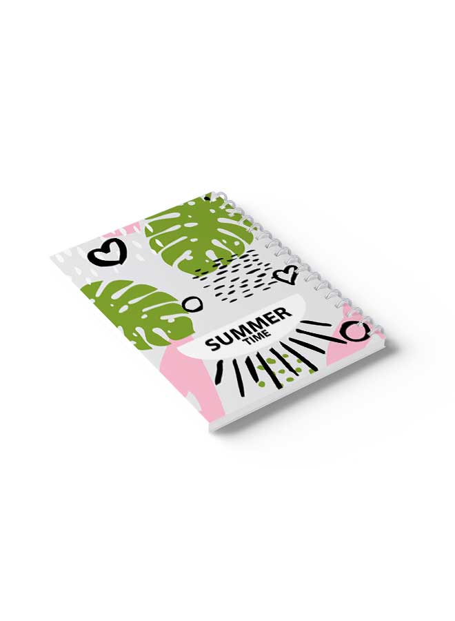 LOWHA Spiral Notebook Summer Time Grey/White/Black/Green/Pink - Image 4