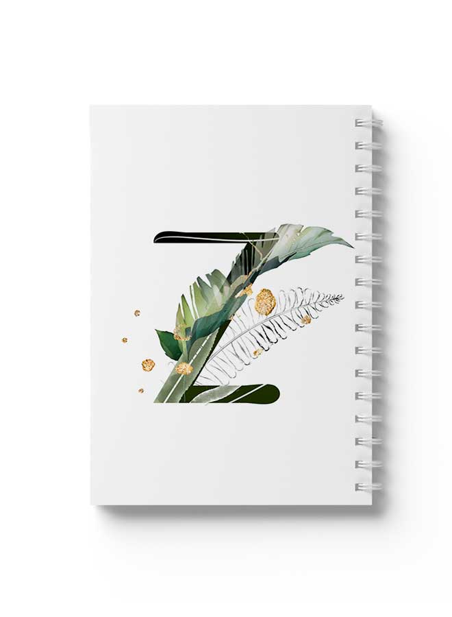 LOWHA Spiral Notebook Z Letter White/Black/Green - Image 1