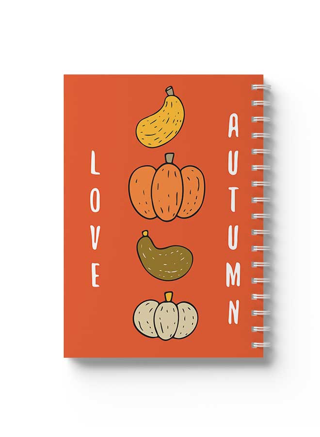 لوحة Spiral Notebook Love Autumn Vegetables Orange/Yellow/White - Image 1