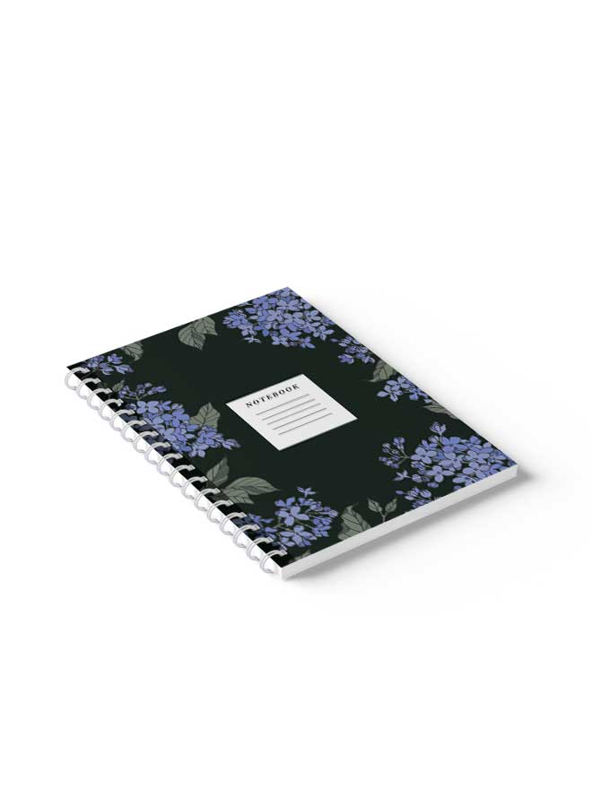 LOWHA Spiral Notebook Flowers Pattern Notebook2 Green/Blue/White - Image 5