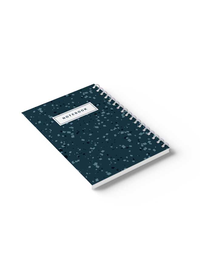 LOWHA - Spiral Notebook Terrazzo Abstract Notebook Green/White - Image 1
