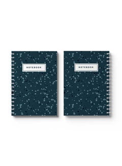 LOWHA Spiral Notebook Terrazzo Abstract Notebook Green/White  - Image 3