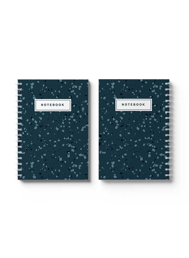 LOWHA - Spiral Notebook Terrazzo Abstract Notebook Green/White - Image 1
