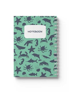 LOWHA Spiral Notebook Nb Sea Ocean Theme8 Green/Blue/White  - Image 1