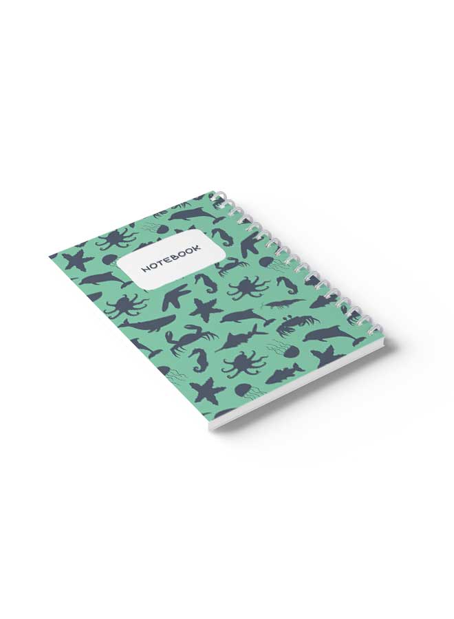 LOWHA Spiral Notebook Nb Sea Ocean Theme8 Green/Blue/White  - Image 4