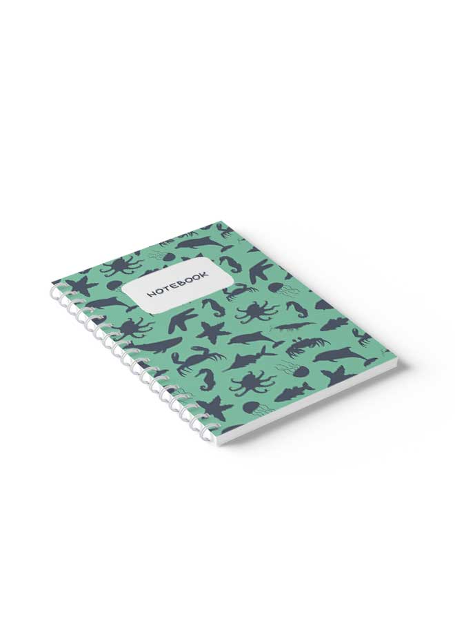 LOWHA Spiral Notebook Nb Sea Ocean Theme8 Green/Blue/White  - Image 5