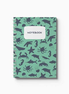 LOWHA Spiral Notebook Nb Sea Ocean Theme8 Green/Blue/White  - Image 2