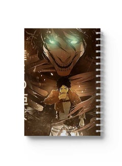 LOWHA Spiral Notebook Attack On Titan Eren Brown/Black  - Image 1