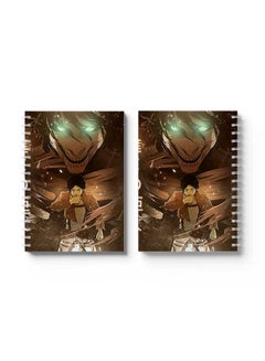 LOWHA Spiral Notebook Attack On Titan Eren Brown/Black  - Image 3