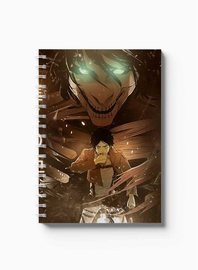 LOWHA Spiral Notebook Attack On Titan Eren Brown/Black  - Image 2