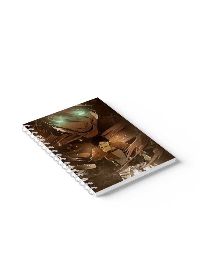 LOWHA Spiral Notebook Attack On Titan Eren Brown/Black  - Image 5