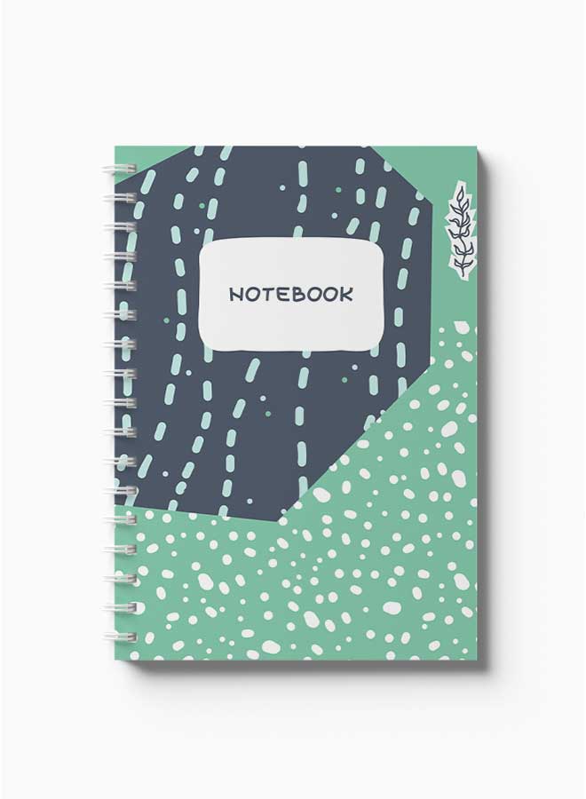 LOWHA Spiral Notebook Nb Sea Ocean Theme2 Green/White/Black - Image 2