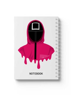 LOWHA Spiral Notebook Mask Square Shape Nb Pink/Black/White  - Image 1