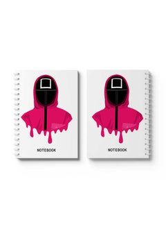 LOWHA Spiral Notebook Mask Square Shape Nb Pink/Black/White  - Image 3