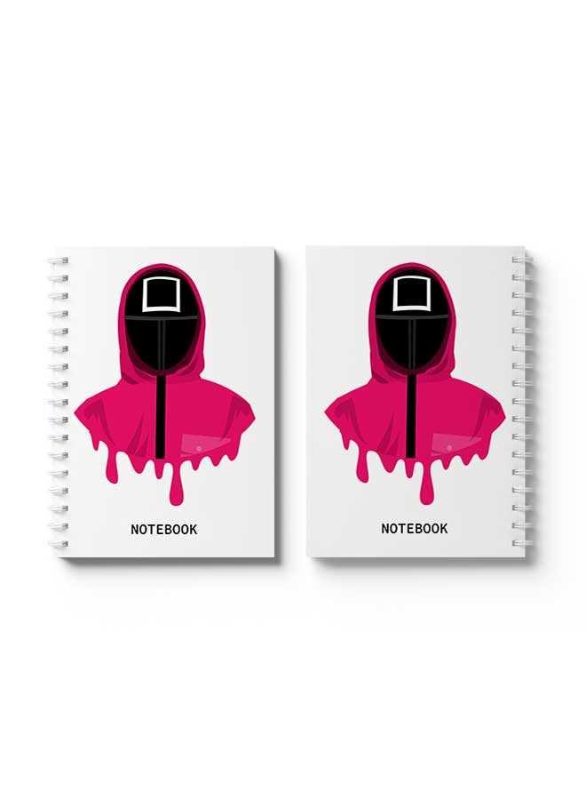 LOWHA - Spiral Notebook Mask Square Shape Nb Pink/Black/White - Image 1