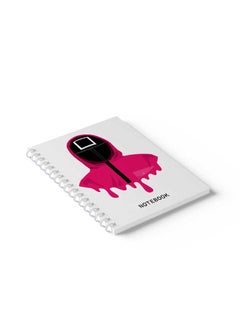 LOWHA Spiral Notebook Mask Square Shape Nb Pink/Black/White  - Image 5