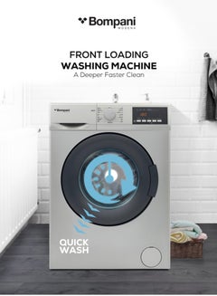 Bompani 7KG Front Load Washer - Advanced Features, Eco-friendly, 15 Programs, 1200RPM, Stainless Steel Tub, Turkish Design, 1-Year Warranty 7 kg BI2877 Silver  - Image 3