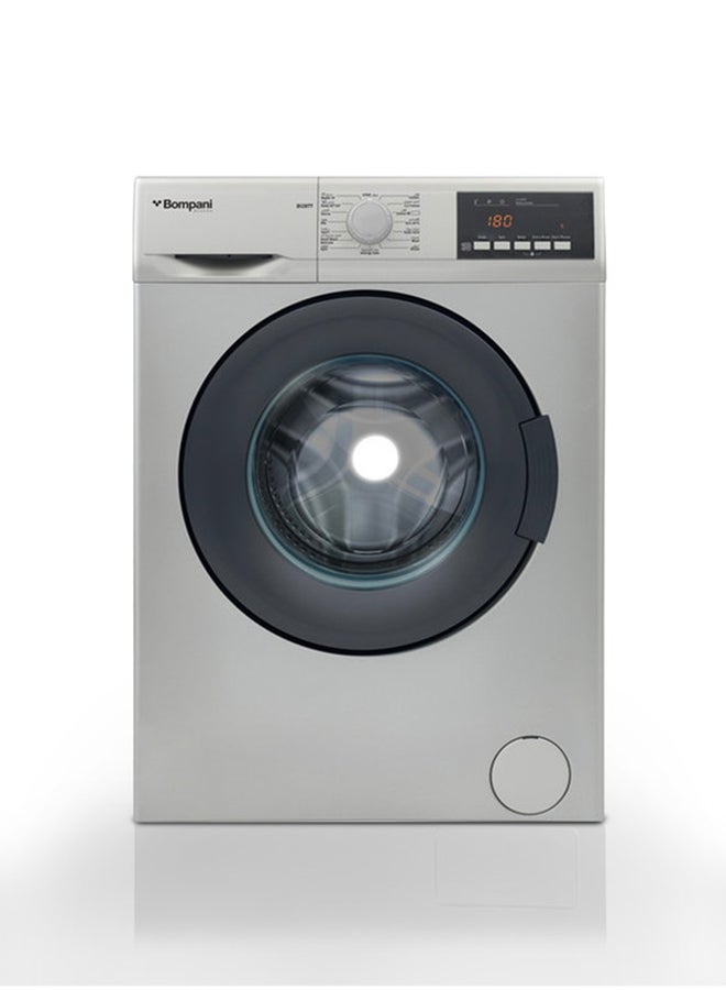 7KG Front Load Washer - Advanced Features, Eco-friendly, 15 Programs, 1200RPM, Stainless Steel Tub, Turkish Design, 1-Year Warranty BI2877 Silver 