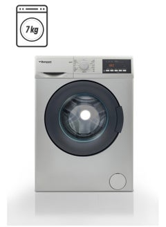 7KG Front Load Washer - Advanced Features, Eco-friendly, 15 Programs, 1200RPM, Stainless Steel Tub, Turkish Design, 1-Year Warranty 7 kg BI2877 Silver