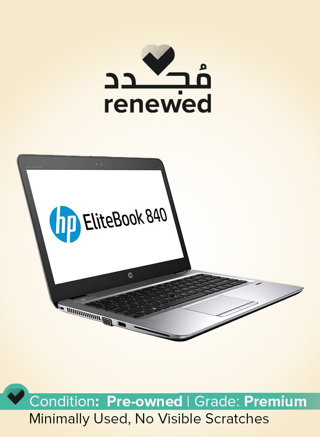HP Renewed - EliteBook 840 G4 (2017) Laptop With 14-Inch Display,Intel Core i5 Processor/7th Gen/16GB RAM/512GB SSD/Integrated Graphics English Silver  - Image 1