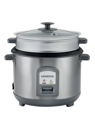 2-In-1 Rice Cooker 1.8L 10-Cups Rice With Food Steamer Basket, Non-Stick Cooking Pot, Temepered Glass Lid, Warm/Cook Lights, Spatula Holder, Detachable Cord RCM45.000SS Silver - pnsku/N70008805V/45/_/1696337841/60fc474b-c615-48b6-af9d-2034d91dac1f