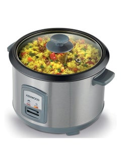 كينوود 2-In-1 Rice Cooker 1.8L 10-Cups Rice With Food Steamer Basket, Non-Stick Cooking Pot, Temepered Glass Lid, Warm/Cook Lights, Spatula Holder, Detachable Cord RCM45.000SS Silver  - Image 4