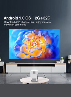 Wownect Smart Android 700ANSI Lumens Auto Focus And Auto Keystone 1080P 4K Android 9.0 TV Download Apps Bluetooth WiFi Portable Home Theater Video Projector BBQ7 White  - Image 4