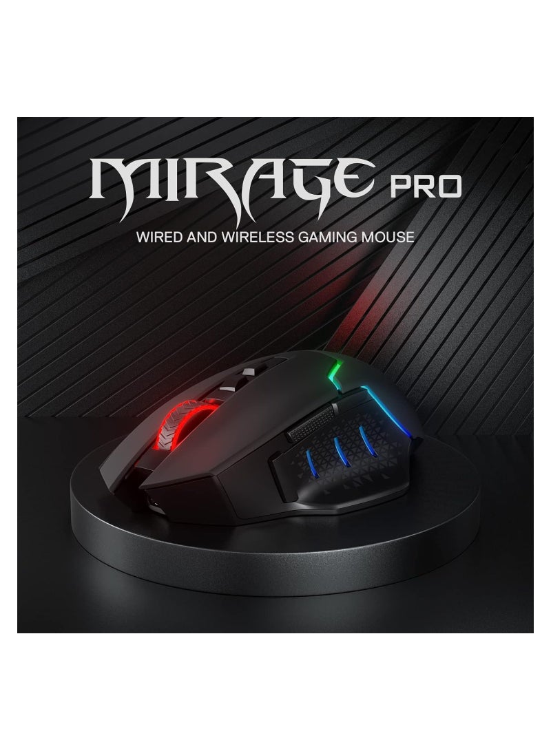 REDRAGON - M690 PRO Wireless Gaming Mouse, 8000DPI Wired/Wireless Gaming Mouse with Quick Fire Button, 8 Macro Buttons, Ergonomic Design for PC/Mac/Laptop - Image 1