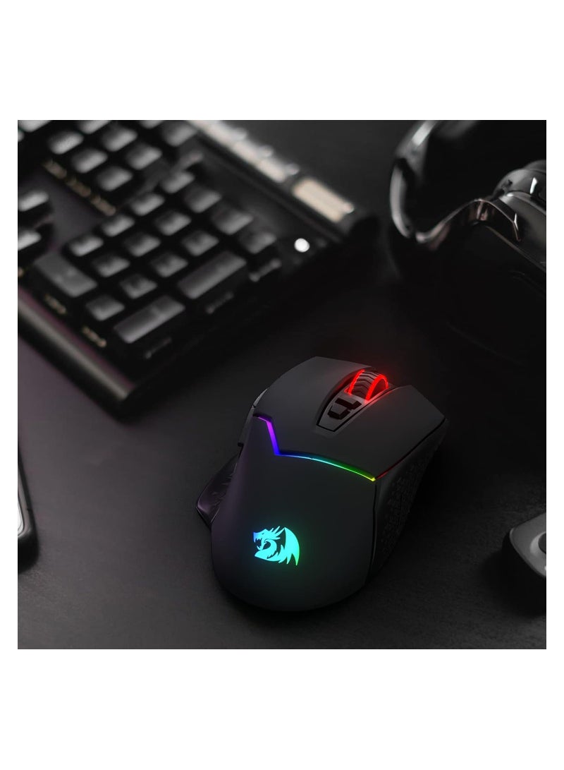 REDRAGON - M690 PRO Wireless Gaming Mouse, 8000DPI Wired/Wireless Gaming Mouse with Quick Fire Button, 8 Macro Buttons, Ergonomic Design for PC/Mac/Laptop - Image 1