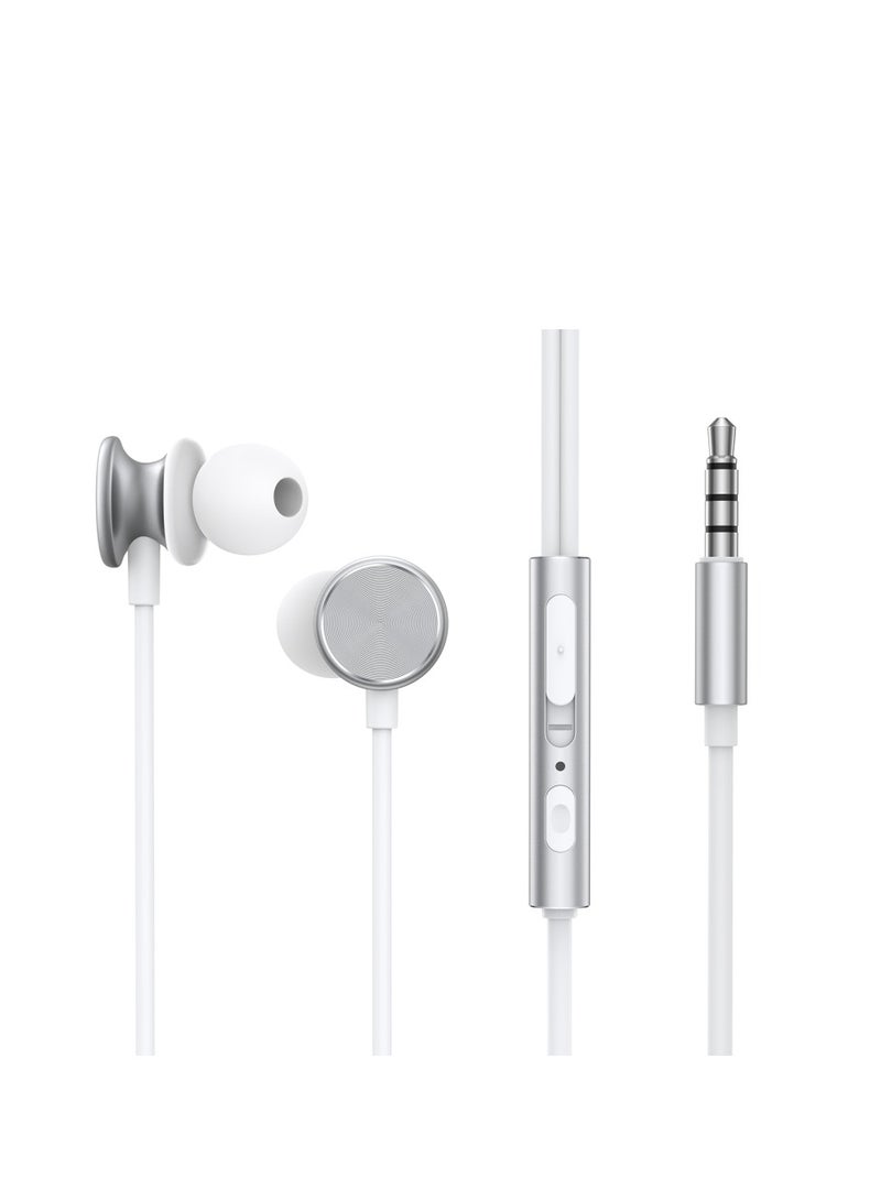 JOYROOM - JOYROOM JR-EW03 3.5mm In-Ear Metal Wired Earphone, Length: 1.2m white - Image 1