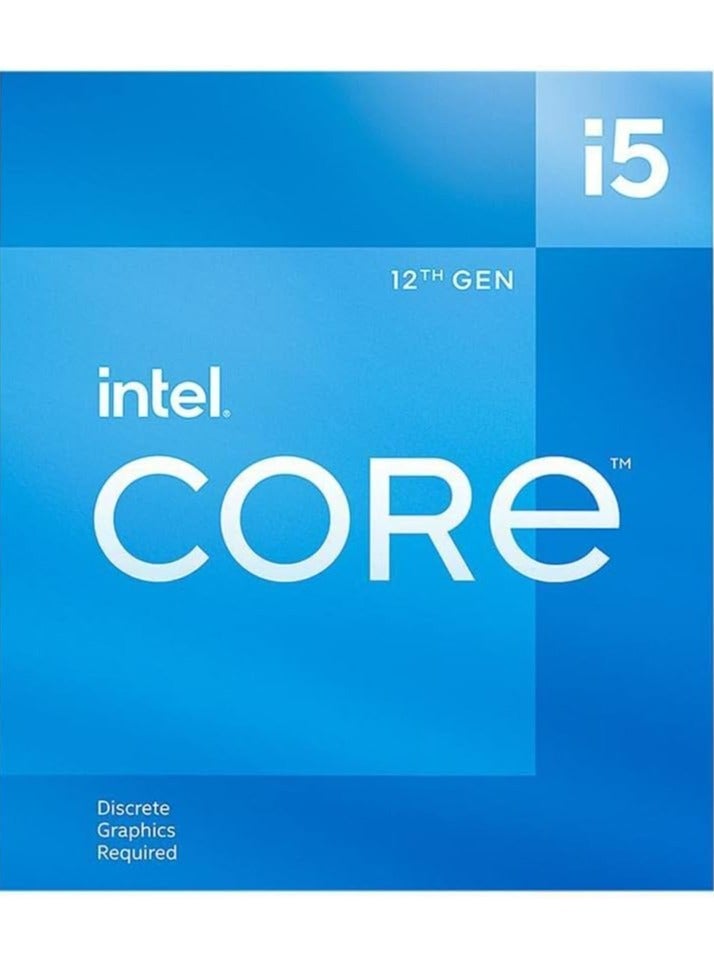 إنتل - معالج سطح المكتب Core i5-12400F من الجيل الثاني عشر Alder Lake، 6 نوى إجمالية، 12 خيط، ذاكرة تخزين مؤقت 18 ميجابايت، تردد أساسي 2.5 جيجا هرتز، مقبس LGA 1700، طاقة 65 وات، أقصى حجم للذاكرة 128 جيجابايت، صندوق - Image 1