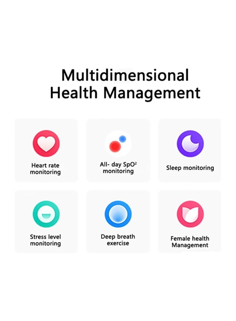 Xiaomi Mi 8 Smart Watch Band Heart Rate Blood Oxygen And Sleep Monitoring,1.62 Inch AMOLED Touchscreen Display With Long Battery Life Black - Image 5