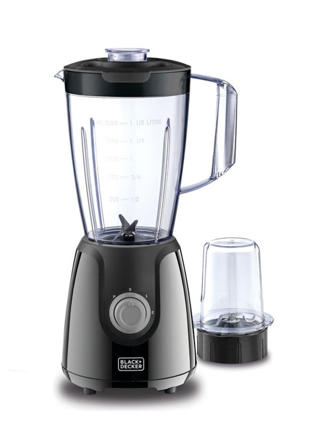 BLACK+DECKER - Blender 1.5 ltr With Grinder Mill 1500 ml 400 W BX4130-B5 Black - Image 1