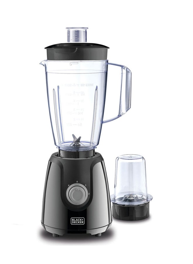 BLACK+DECKER - Blender 1.5 ltr With Grinder Mill 1500 ml 400 W BX4130-B5 Black - Image 1