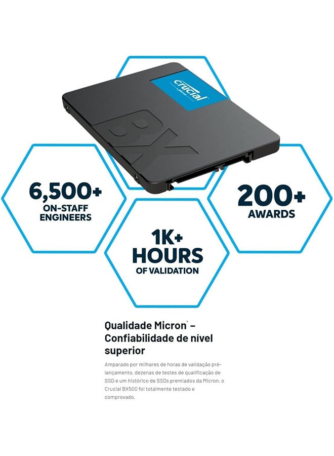 كروشيال - BX500 3D NAND SATA 2.5 بوصة Ssd محرك الحالة الصلبة الداخلي لأجهزة الكمبيوتر المحمولة وأجهزة الكمبيوتر المكتبية - Image 1