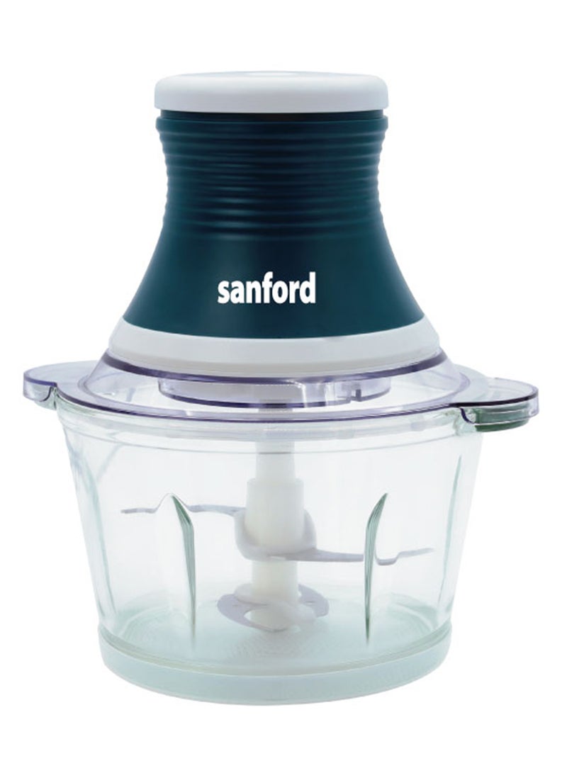 Sanford Electric Food Chopper 2L with Stainless Steel Blades, Ideal for Chopping Meat, Vegetables, Fruits, Nuts & Making Mayonnaise 2 L 500 W SF5588FC BS Blue Tiber  - Image 1