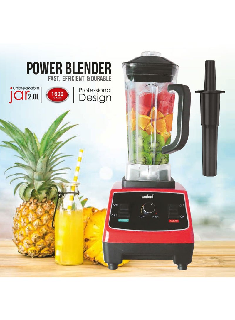 Sanford - SANFORD MECHANICAL POWER BLENDER WITH UNBREAKABLE JAR 2 L 1600 W SF6848CBR BS Black, Yellow, Orange, White - Image 1