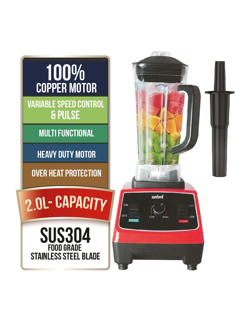 Sanford - SANFORD MECHANICAL POWER BLENDER WITH UNBREAKABLE JAR 2 L 1600 W SF6848CBR BS Black, Yellow, Orange, White - Image 1