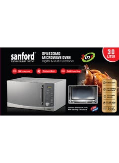 Sanford SANFORD MICROWAVE OVEN 30.0 LT WITH CONVECTION 30 L 2200 W SF5633MO BS Silver  - Image 1