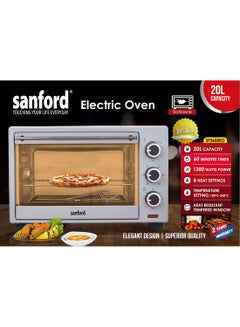 Sanford SANFORD ELECTRIC OVEN 20.0 LITRE 1280 WATTS 20 L 1280 W SF3600EO BS Black/Silver  - Image 4