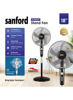 Sanford SANFORD 18" STAND FAN WITH TIMER 60 W SF938SFN BS Multicolor  - Image 3