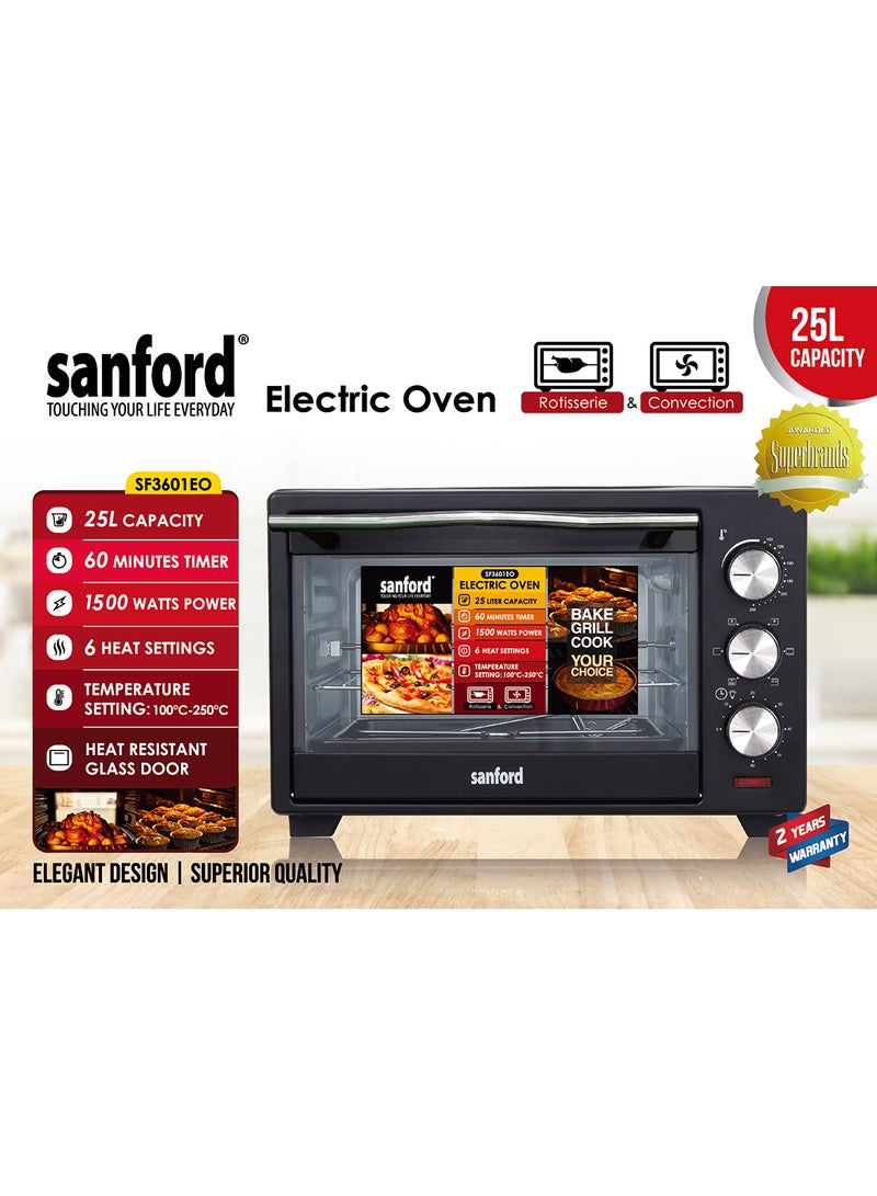 Sanford SANFORD ELECTRIC OVEN 25.0 LITRE 1380 WATTS 25 L 1500 W SF3601EO BS Multicolour  - Image 1
