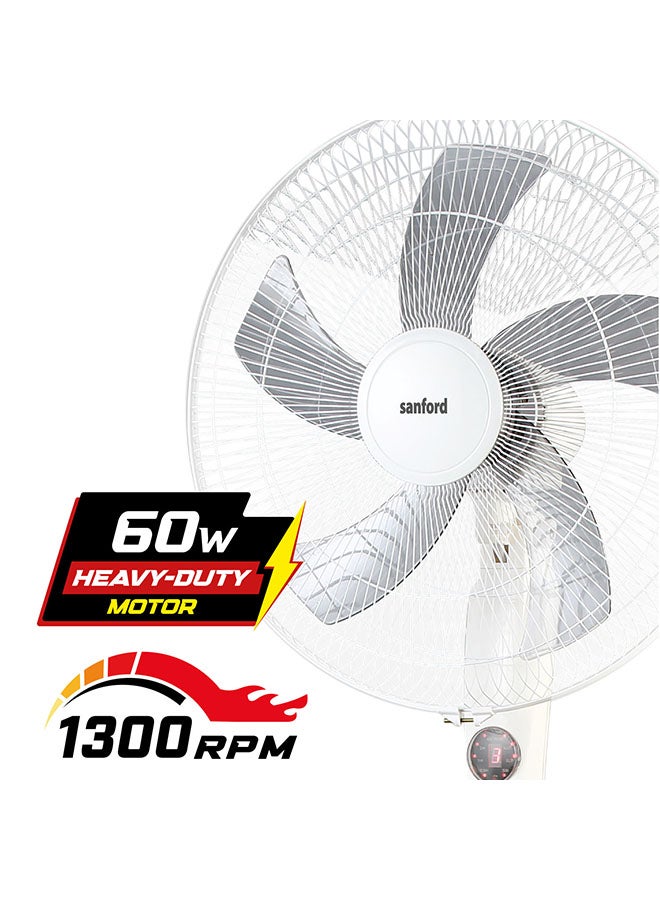 SANFORD 18" STAND FAN WITH TIMER 60 W SF901SFN BS Black, White - Image 4