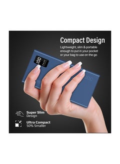 PROMATE 20000 mAh Universal Ultra-Slim iPhone 16 Power Bank, Portable Charger With 10W USB-C Input/Output Port, Dual USB Ports, LED Screen And Over-Heating Protection For iPhone 16, Galaxy S25, iPad Air - Blue  - Image 4