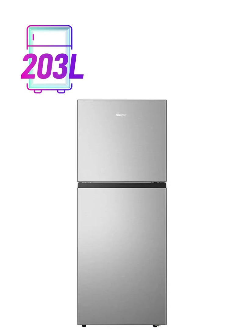 Hisense Double Door Refrigerator 5.4Cu.ft, Freezer 1.8Cu.ft, 203 L, No-Frost RT26W2NK Silver  - Image 1