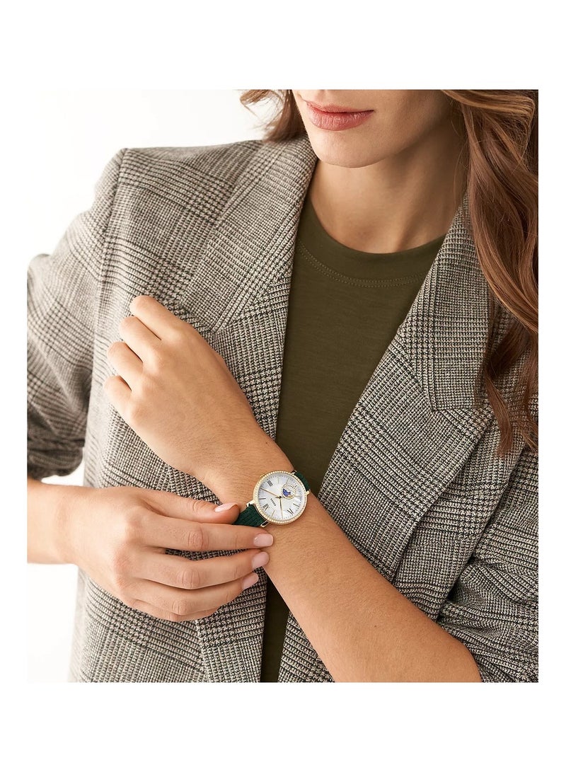 FOSSIL Women's Analog Round Shape Leather Wrist Watch  - Image 5