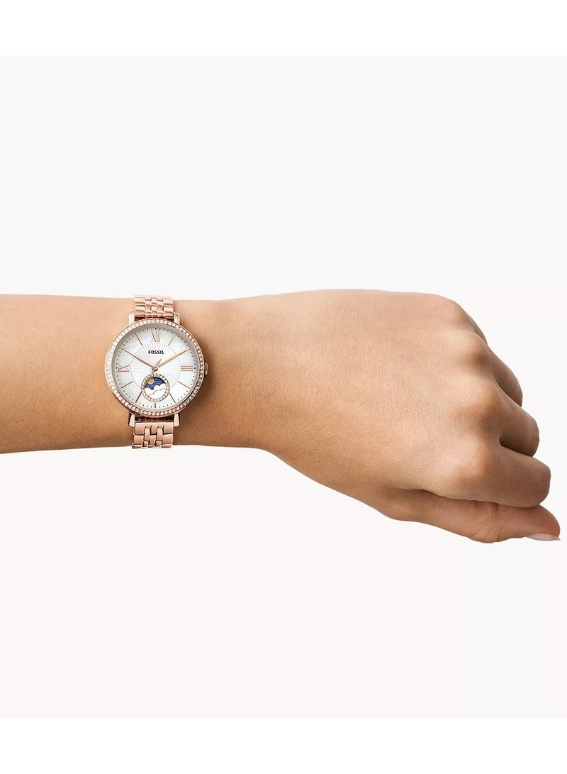 FOSSIL Women's Analog Round Shape Stainless Steel Wrist Watch  - Image 4